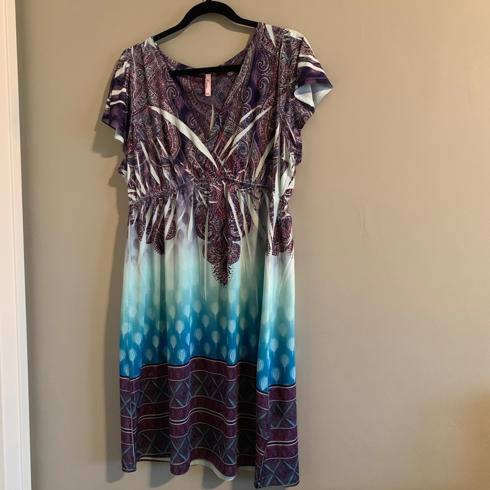 Colorful empire waist baby doll dressing XXL
